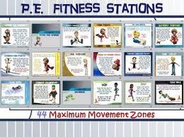 Pe Fitness Stations 44 Maximum Movement Zones Elementary Physical Education Health And Physical Education Physical Education Games