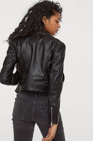 Biker Jacket Black Ladies H M Ca Biker Jacket Jackets Black Women