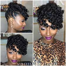 Vanity By Dani T Twist Up And Crochet Curls Hair And Makeup For The Beautiful Queen For Inqu Braided Updo Black Hair Curly Hair Styles Natural Hair Updo