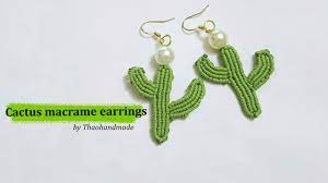 Pom pom garland makes a fun decoration anytime of year. How To Make A Macrame Earrings Diy Cactus Macrame Earrings By Thaohandmade Macrame Earrings Diy Earrings Earrings