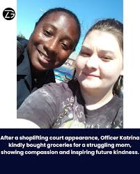 Police officer buys food for family in need