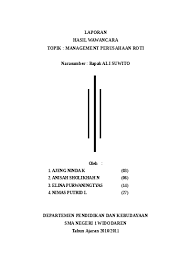 Ayunda putri 19018135 kewirausahaan universitas negeri padang 2020 bab i pendahuluan a. Contoh Laporan Hasil Wawancara