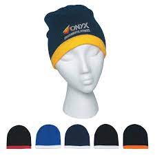 Great Two Tone Color Beanie Hats For The Winter With Your Logo Promotional Knit Beanie With Stripe Knit Beanie Beanie Custom Knit