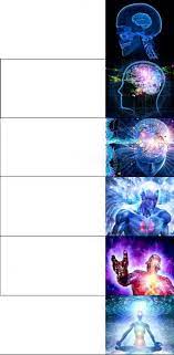 Expanding Brain Six Image Template Galaxy Brain Brain Meme Meme Template Brain Images