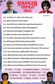 Every item on this page was chosen by a woman's day editor. 50 Stranger Things Trivia Questions Answers Meebily