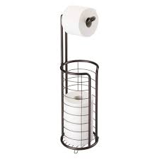 Mdesign Modern Metal Freestanding Toilet Paper Roll Holder Stand And Dispenser With Storage For 3 Rolls Of Reserve Toilet Tissue For Bathroom Storage Organizing Holds Mega Rolls Bronze ✺ this marble stone toilet paper holder is contemporary looking, beautiful and functional with a platform to place your pocket items, bathroom freshener or decoration. yoybuy