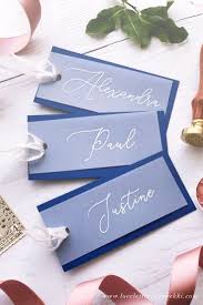 It looks very attractive if the place card's colors suit to the pottery or to the tablecloth. Navy Cards Wedding Name Cards Name Tags Name Cards Wedding Name Tags Vellum Place Cards Modern Wedding Name Cards Wedding Name Tags Wedding Place Cards