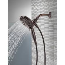 Delta In2ition Venetian Bronze 5 Spray Dual Shower Head At Lowes Com Shower Heads Dual Shower Heads Bronze Shower Head