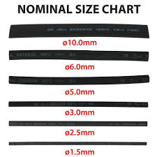 4 Inch Pre Cut Heat Shrink Sleeve Tubing Assorted Size Set 2 1 160pcs Black