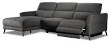 Francesca 2-Piece Power Reclining Sectional with Left-Facing Chaise - Starburst Metal Leons