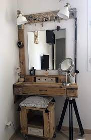 Modern dressing table bedroom vanity set makeup desk with mirror drawers stool. Awesome Diy Ideas For Reusing Used Shipping Pallets Wood Pallet Furniture Master Bedrooms Decor Pallet Vanity Home Decor