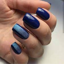 60 Simple Acrylic Coffin Nails Designs Ideas For 2019 Blue Nail Designs Dark Blue Nails Nail Colors
