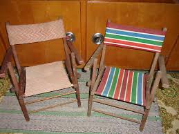 Eventstable offers a wide variety of wholesale folding chairs for any event. Antique Vintage Wooden Canvas Childs Folding Chairs Camping 45 00 Picclick