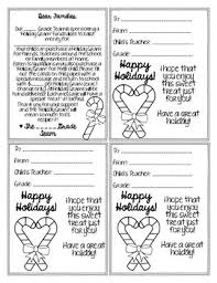 Holidays candy (1) 5.3oz box, 12 individual wrapped pieces. Candy Cane Candy Gram Fundraiser By Creating First Class Tpt