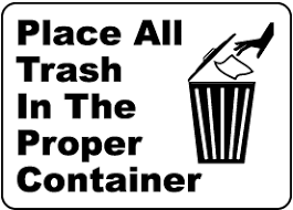 Quotes funny trash can signs. Place Trash In Proper Container Sign F2661 By Safetysign Com