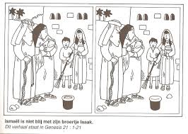Ismael Is Niet Blij Met Zijn Broertje Isaak Zoek De 10 Verschillen Christelijke Knutsels Bijbel Knutselen Bijbel Verhalen
