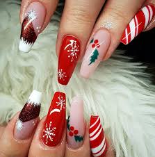 Christmas Nail Designs 2019 Christmas Nails Acrylic Christmas Nails Gel Christmas Nails Simple Chris Christmas Nails Christmas Nails Acrylic Natural Fake Nails