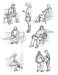 How To Draw Figures Sketchbook Assignment 28 Draw A People Sitting Figuren Zeichnen Skizzieren Skizzen Zeichnen