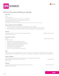 chrono functional resume guide