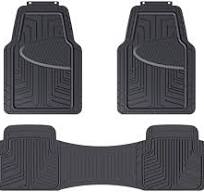 Amazon.fr : Amazon Basics Tapis de sol en caoutchouc à couverture complète  3 pièces pour voitures, VUS et camions, noir