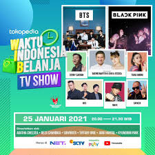 While the initial 'interview' for tokopedia (after their performance) didn't feel that fun, this guess the answer part (at least the one for the hyung line which. Bts And Blackpink On Tokopedia S Wbtv Show On January 25 2021 Kpop