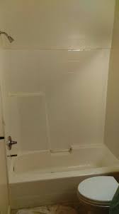 Before Our Swanstone Shower Base And Easy To Clean And Maintain Surround Shower Base Remodel Bathtub