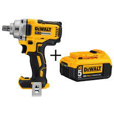 Dewalt 20 Volt Max Xr Cordless Brushless 1 2 In Mid Range Impact Wrench With Detent Pin Anvil 1 20 Volt 5 0ah Battery Dcf894bw205 The Home Depot Impact Wrench Dewalt Electric Impact Wrench