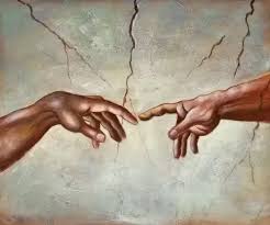 The ceiling is divided into 9 central panels, which depict the creation of the world, the expulsion of adam and eve, and the perhaps the most famous of these nine panels are the creation of adam, which shows the figure of god touching the fingertip of adam in order to bring. What Is The Interpretation Of The Creation Of Adam Painting Quora