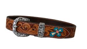 Factory direct sale wholesale free shipping. Hand Tooled Dyed Painted 28 Aztec Belt With Buckle Bar C Saddlery