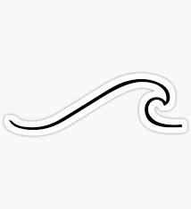 Aesthetic Trendy Black And White Tumblr Stickers Wave Stickers Tumblr Stickers Print Stickers Aesthetic Stickers