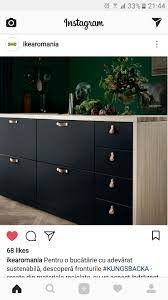The ikea fixa drill jig is. Ikea Carbon Black Kitchen With Leather Handles Try With White Marble Like Countertop Kyllingdesign Svart Skap Ikea Kjokken Ideer