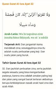 Arti terjemahan surat al isra ayat 32 adalah dan janganlah kamu mendekati zina; 7 Tulislah Q S Al Isra Ayat 32 Beserta Artinya Brainly Co Id
