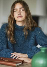 Price and other details may vary based on size and color. Cable Sweater Sandnes Garn