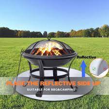 Check spelling or type a new query. Outdoor Heating Hi Sci Fire Pit Mat 24 Inch Fireproof Under Grill Mat Protector For Outdoor Patio Wood Burning Gas Fire Pits Pad Deck Grass Bbq Protector Patio Lawn Garden