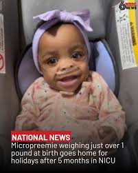 Nathaniel Wright was all smiles during his first Christmas at home in  Orlando with his mom and dad. Born almost four months premature in November  2024, Nathaniel was still in the NICU