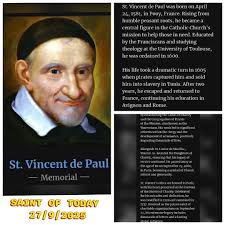 today 27th September the catholic church celebrates the memorial of sa...