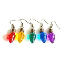 Christmas Light Bulb Earrings Handmade Christmas Gift Etsy