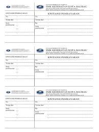 Pada gambar diatas merupakan contoh dari kwitansi untuk keperluan pembayaran. Kwitansi Pembayaran Daftar Ulang
