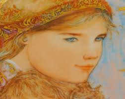 Vintage Edna Hibel Mother's Day Plate 1986