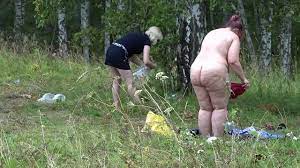 Voyeur spying on lesbians in nature. BBW with a big butt and her slender  girlfriend with a hairy cunt wash in a clearing after sexual fun. Amateur  fetish. - XVIDEOS.COM