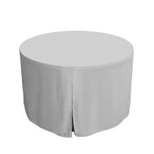 48 Inch Fitted Round Table Cover White Round Table Covers Table Covers Banquet Tables