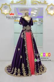 Kaftan T3508 Mor Elbiseler Kaftan Gelinlik