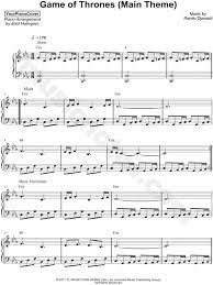 Download and print in pdf or midi free sheet music for game of thrones. Yourpianocover Game Of Thrones Main Theme Sheet Music Piano Solo In C Minor Download Print Sku Mn0172366