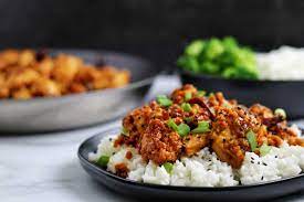 It's a amazing way to use leftover rice and to turn a chinese classic into a vehicle for spring ingredients. Healthy General Tso Chicken With Crispy Baked Chicken
