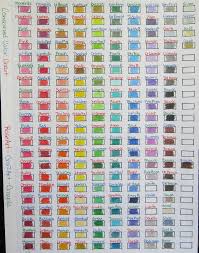 Combined Color Chart Rose Art Crazart Crayola By