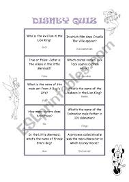 How many of these 100 questions can you answer? Disney Quiz Part 1 Esl Worksheet By Kira 86
