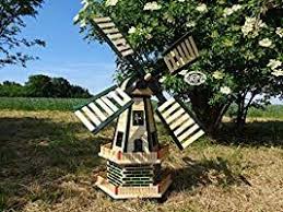 Handwerker Windmuhle Gartenwindmuhle 100 Cm Zweistockig Mit 2 Balkonen Gartendeko Windmuhlen Fur Teich Und Garten Windfahne Windrad O Solar O Beleu In 2020 Drevo