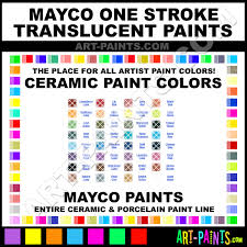 mayco one stroke translucent ceramic porcelain paint colors