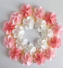 Repeat for the other side. Super Easy Diy Paper Flower Wreath Fun Spring Craft For Kids Mindy Paper Flowers Craft Spring Flower Crafts Flower Crafts