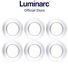 Solid gray dinnerware collection, royal norfolk classic white round stoneware dinner plates, 10.5 in., royal norfolk microwave and dishwasher safe, these round stoneware plates with simple lines and a bright orange color will be perfect for use in busy kitchens. Luminarc Directoire Glass Dinner Plate 25cm 6pcs Microwavable Safe Shopee Philippines